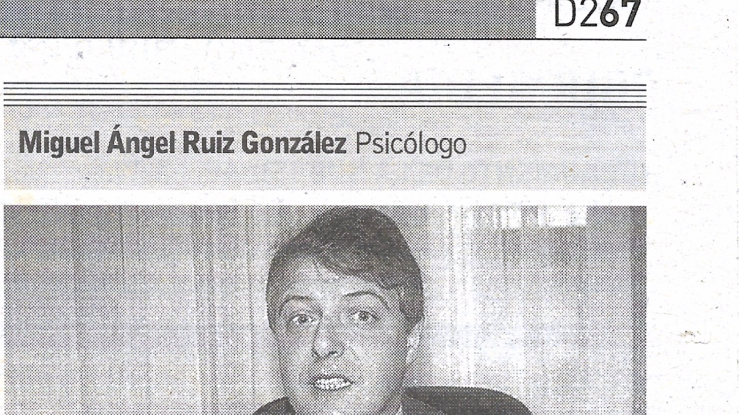 Miguel Ángel Ruiz González psicólogo en entrevista en DEIA sobre fobias en 2001