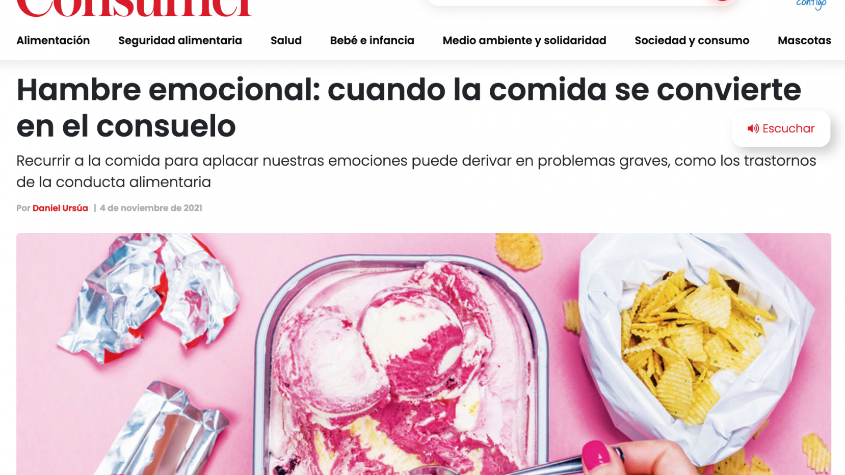 Comer por emociones o hambre emocional