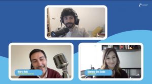Marc Ruiz participando en el podcast MenteScopia junto a Gemma del Caño